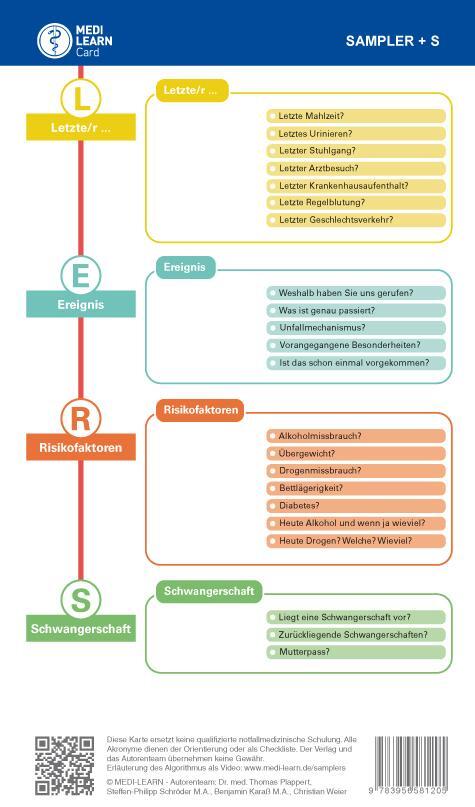 Rückseite: 9783956581205 | MEDI-LEARN Card: SAMPLER+S | Thomas Plappert (u. a.) | Stück | 1 S.