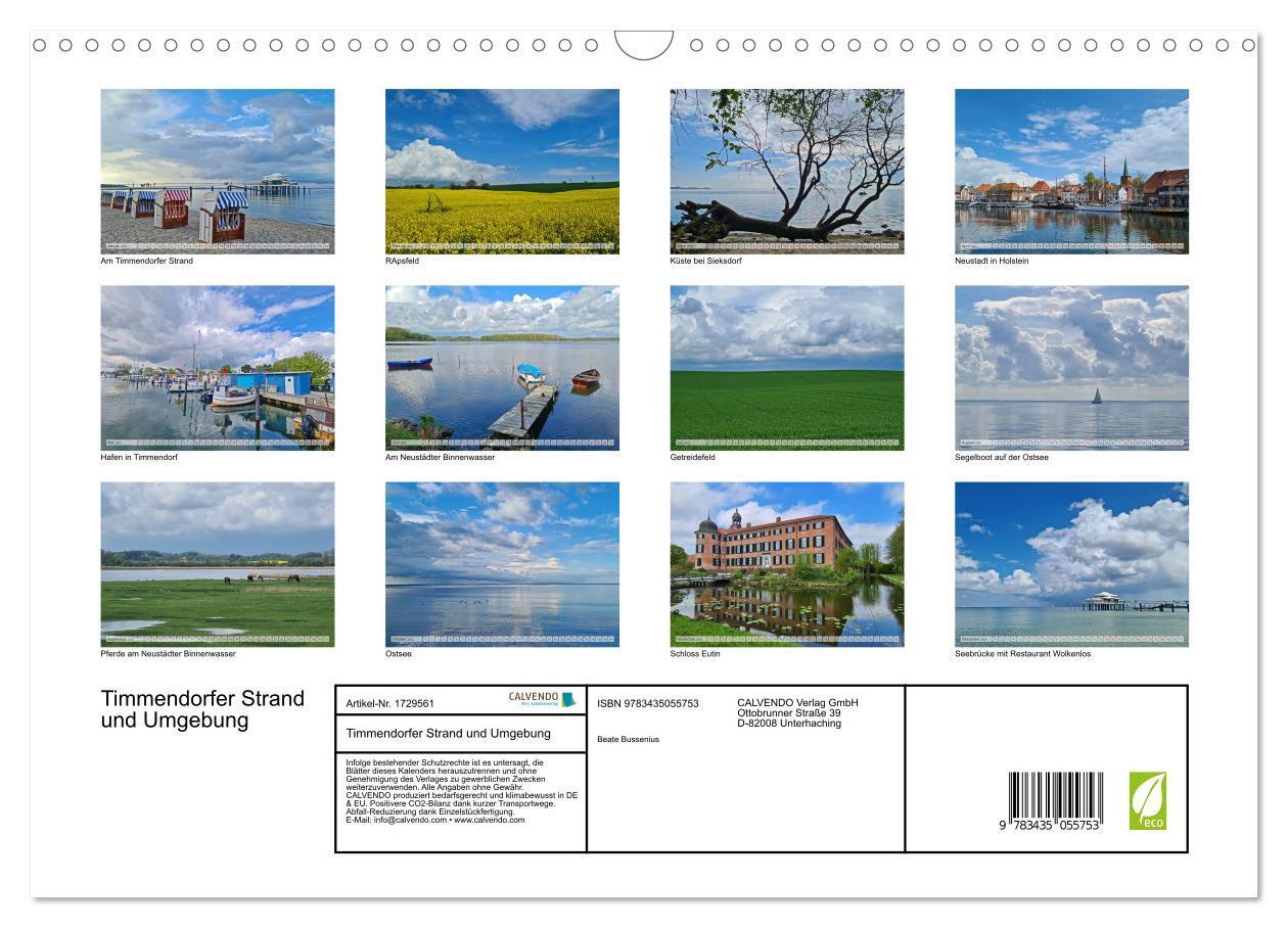 Bild: 9783435055753 | Timmendorfer Strand und Umgebung (Wandkalender 2025 DIN A3 quer),...