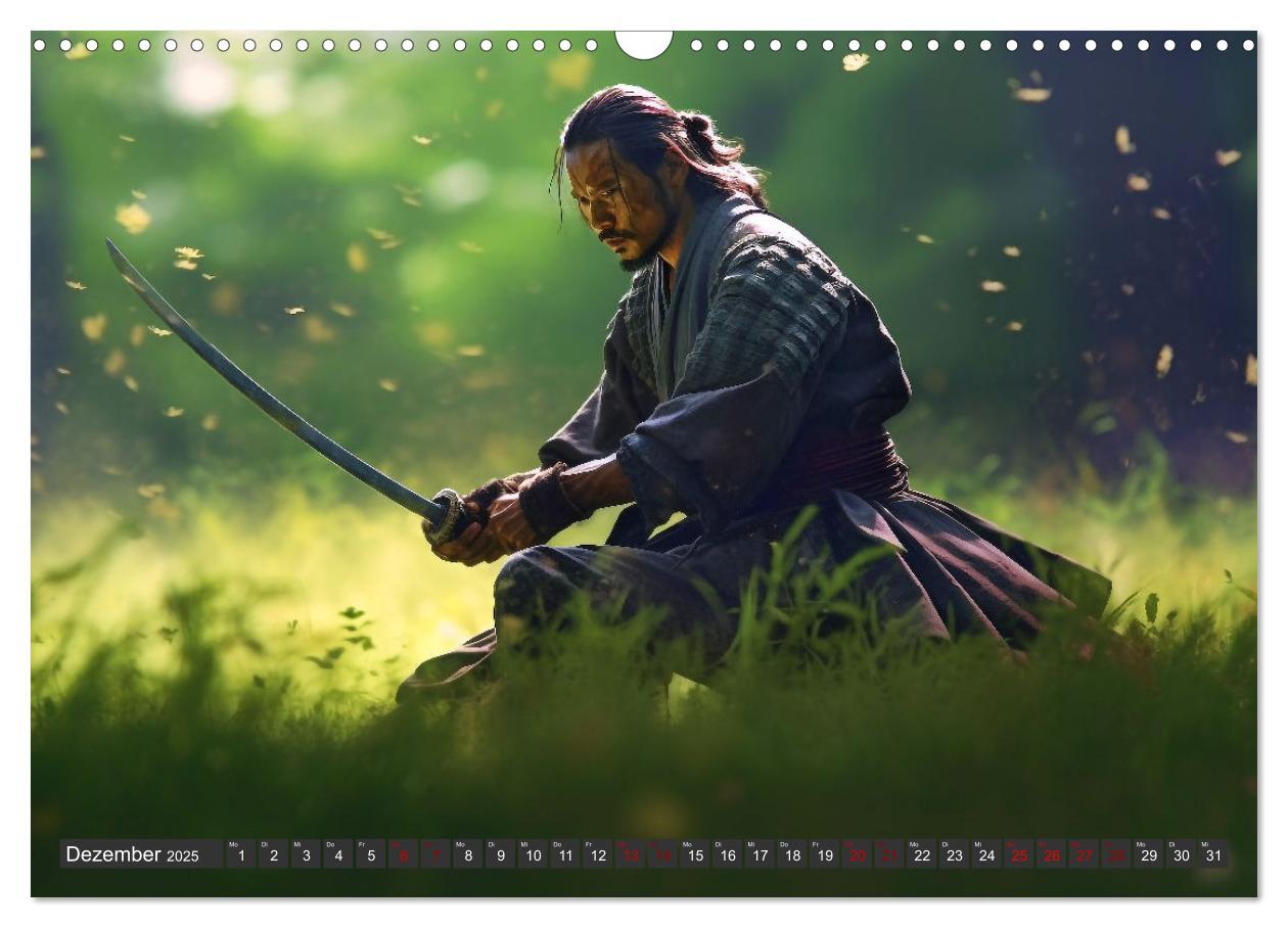 Bild: 9783383898266 | Samurai - ein Leben in Meditation (Wandkalender 2025 DIN A3 quer),...