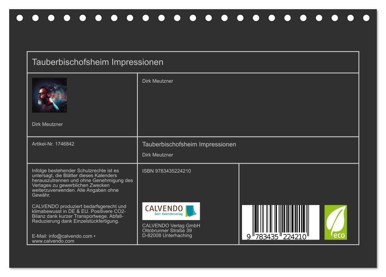 Bild: 9783435224210 | Tauberbischofsheim Impressionen (Tischkalender 2025 DIN A5 quer),...