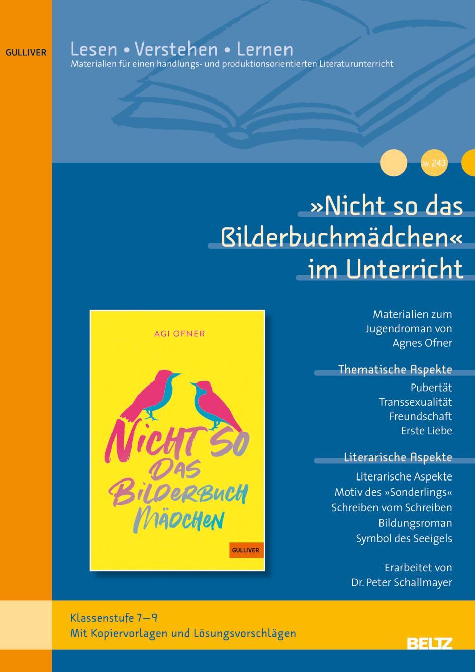 Cover: 9783407824325 | 'Nicht so das Bilderbuchmädchen' im Unterricht | Peter Schallmayer