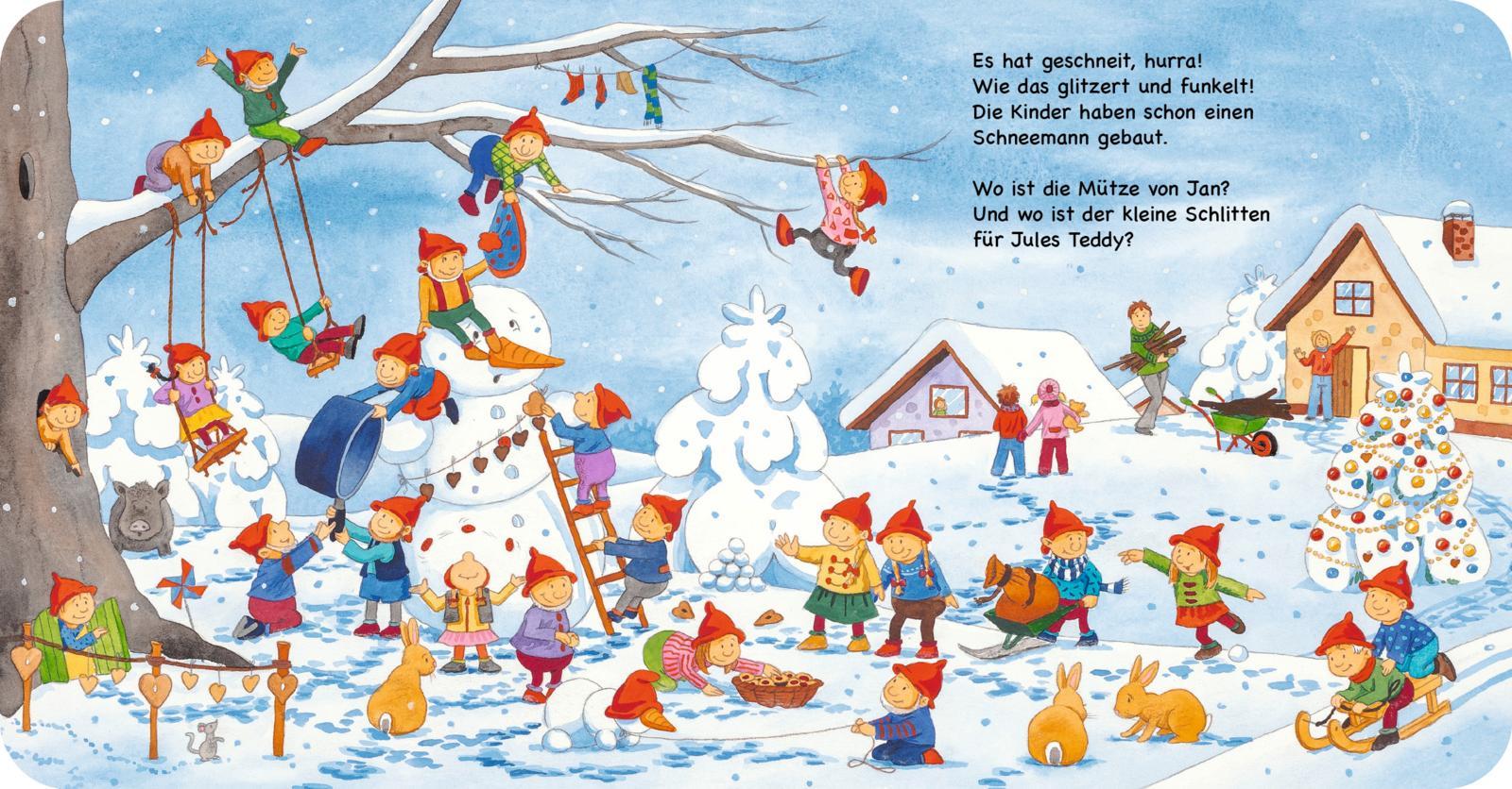 Bild: 9783480238651 | Wichtelige Weihnachten | Kleines Wimmelbuch für Kinder ab 2 Jahren