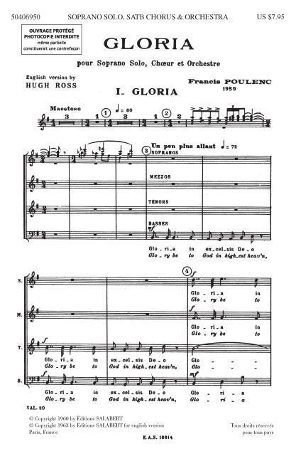 Cover: 9780793555048 | Gloria: Satb | Stück | Englisch | 1986 | HAL LEONARD PUB CO