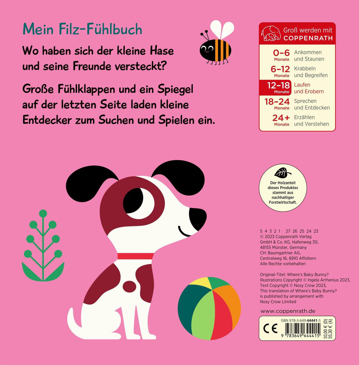 Rückseite: 9783649644415 | Mein Filz-Fühlbuch: Kuckuck, kleiner Hase! | Ingela P. Arrhenius