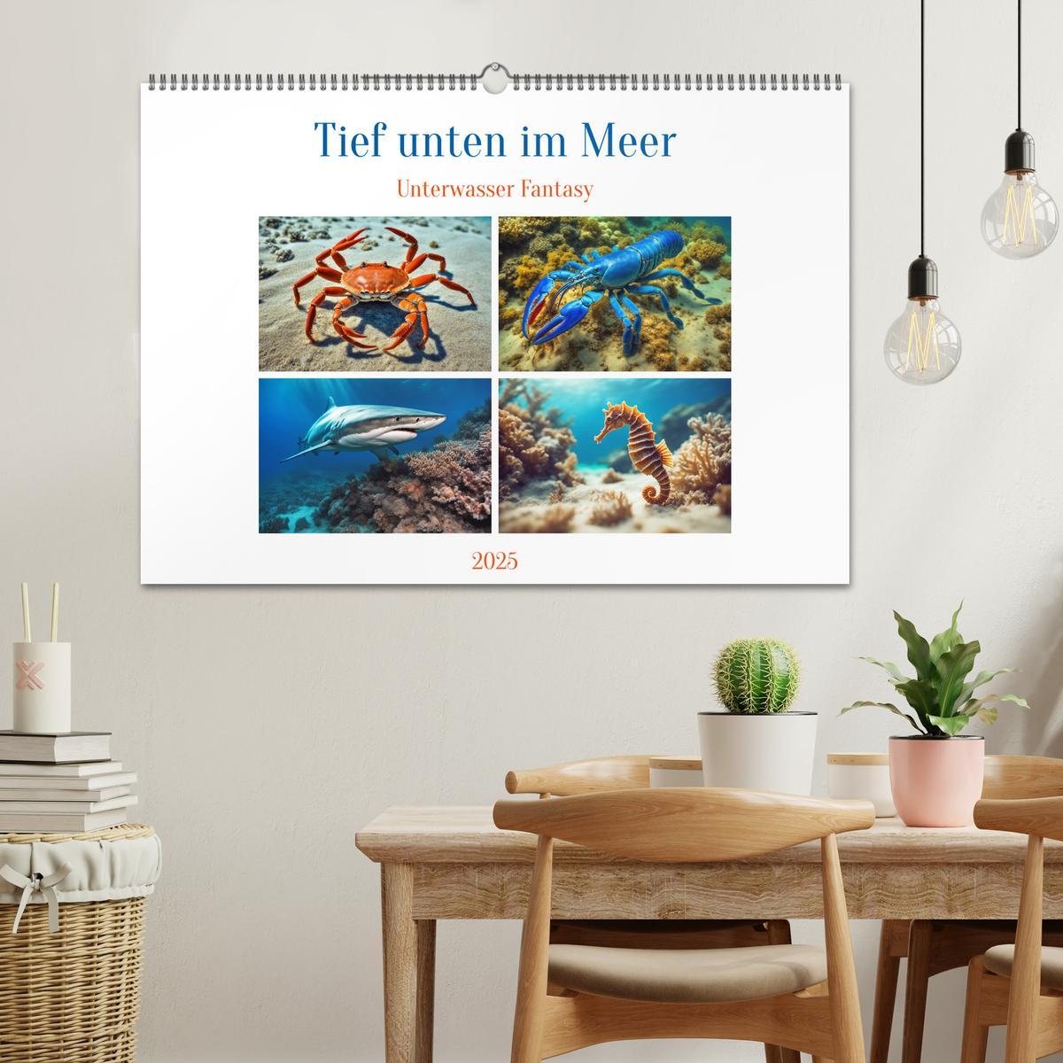 Bild: 9783383797859 | Tief unten im Meer Unterwasser Fantasy (Wandkalender 2025 DIN A2...