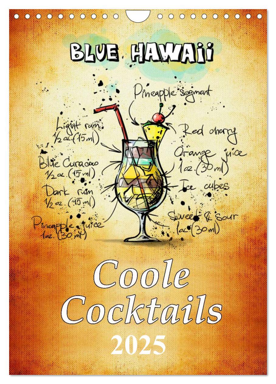 Cover: 9783457038499 | Coole Cocktails (Wandkalender 2025 DIN A4 hoch), CALVENDO...