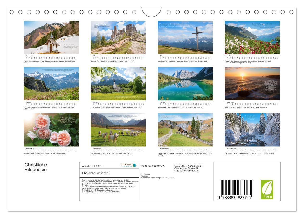 Bild: 9783383823725 | Christliche Bildpoesie (Wandkalender 2025 DIN A4 quer), CALVENDO...