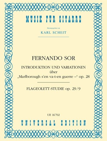 Cover: 9790008006135 | Introduzione E Variazione Op. 28 | Op. 29 N. 9 Scheit | Fernando Sor