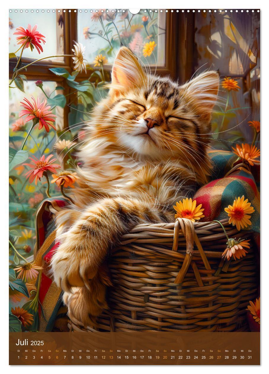 Bild: 9783383784392 | Kuschelkatzen - Fellnasen im Schlummerland (Wandkalender 2025 DIN...