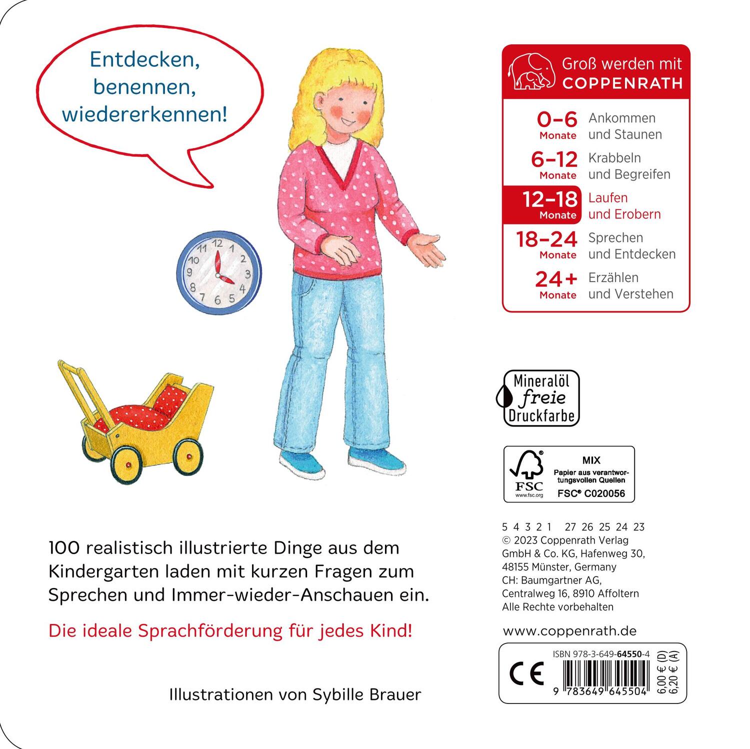 Rückseite: 9783649645504 | 100 erste Wörter! | Kindergarten | Sybille Brauer | Buch | 16 S.