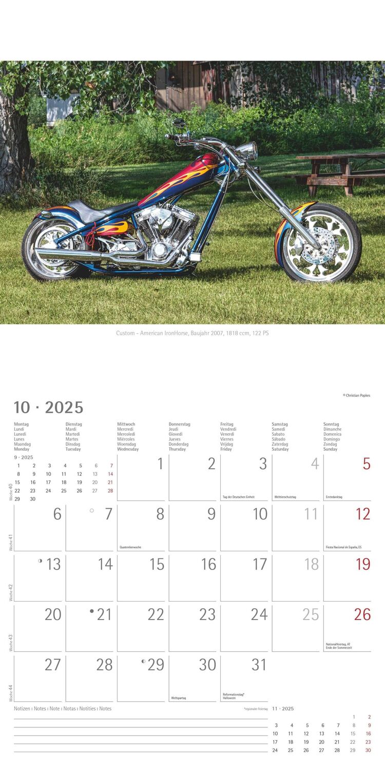 Bild: 4251732340940 | Harleys 2025 - Broschürenkalender 30x30 cm (30x60 geöffnet) -...