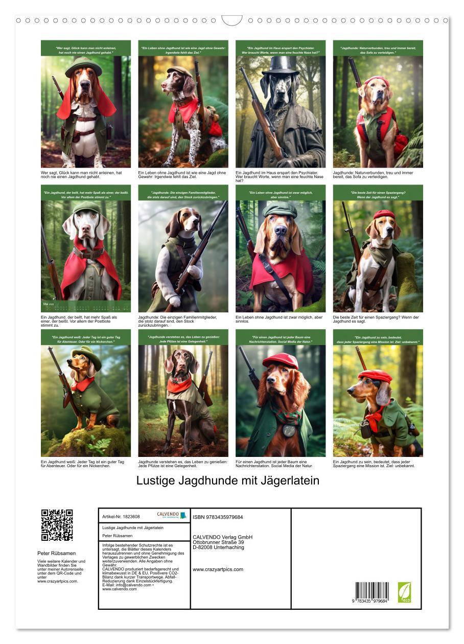 Bild: 9783435979684 | Lustige Jagdhunde mit Jägerlatein (Wandkalender 2025 DIN A2 hoch),...