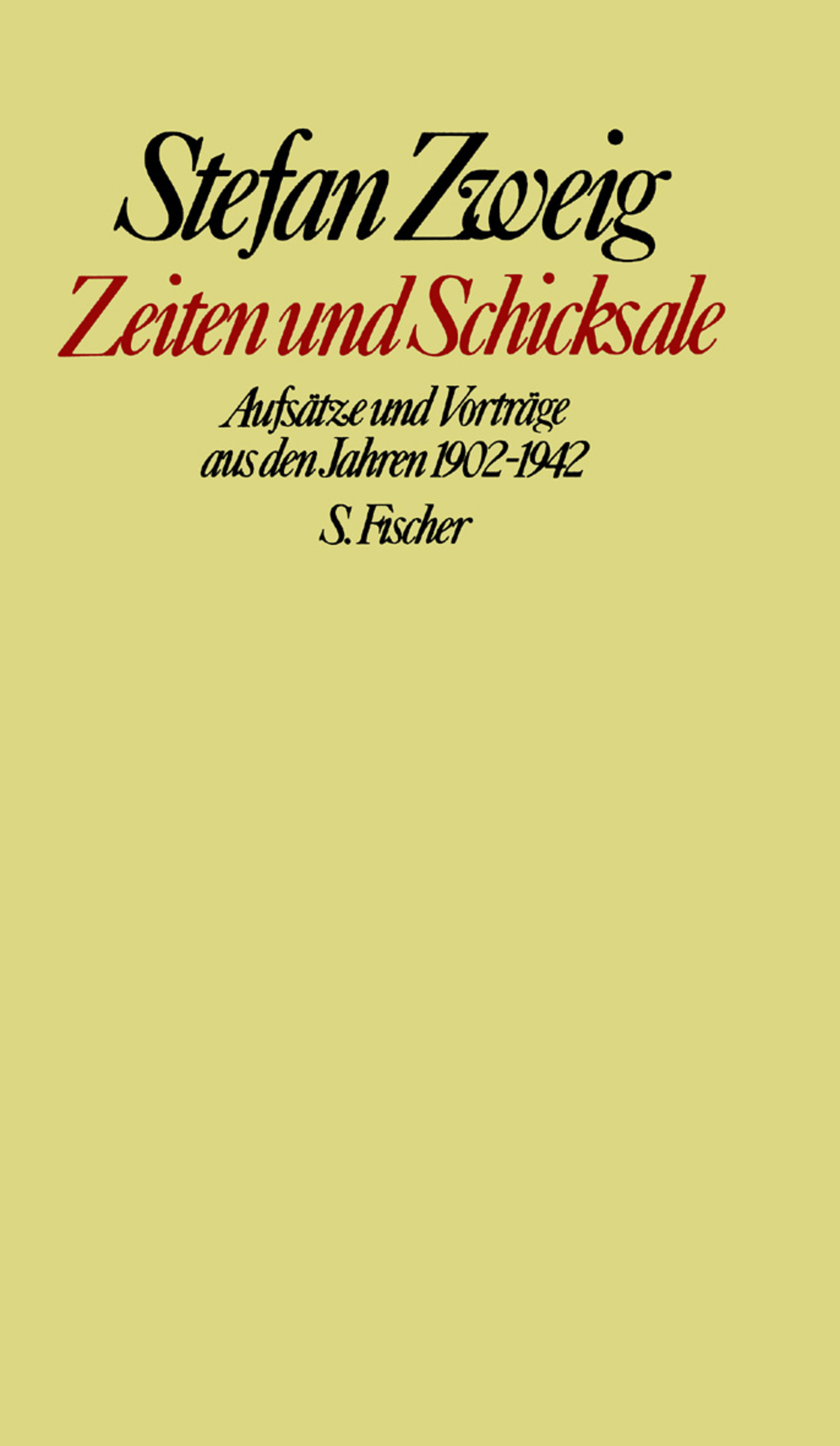 Cover: 9783100970770 | Zeiten und Schicksale | Stefan Zweig | Buch | 571 S. | Deutsch | 1990