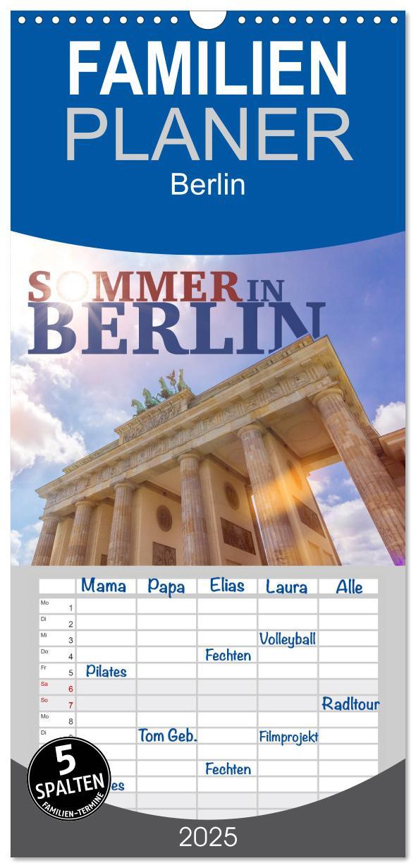 Cover: 9783457107195 | Familienplaner 2025 - SOMMER IN BERLIN mit 5 Spalten (Wandkalender,...