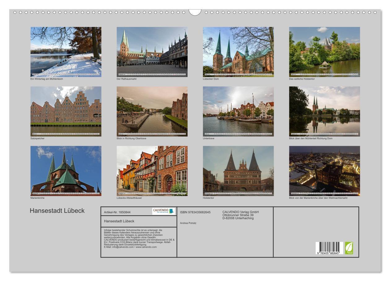 Bild: 9783435682645 | Hansestadt Lübeck (Wandkalender 2025 DIN A2 quer), CALVENDO...