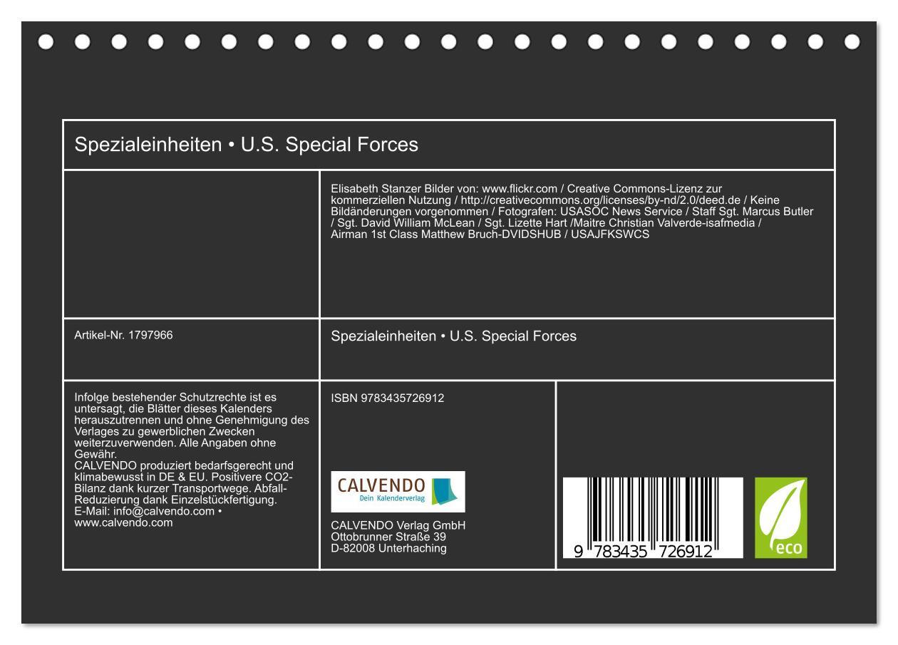 Bild: 9783435726912 | Spezialeinheiten ¿ U.S. Special Forces (Tischkalender 2025 DIN A5...