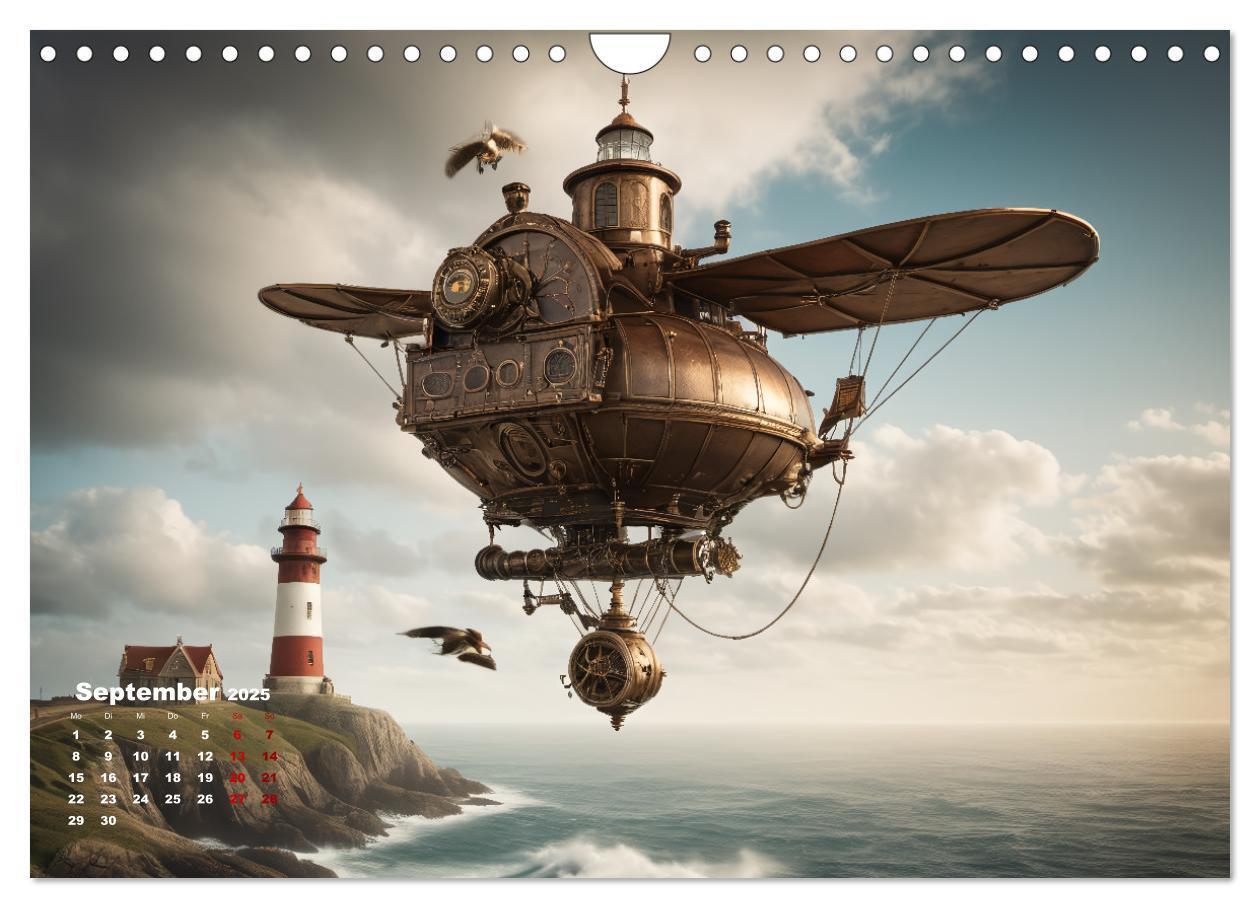 Bild: 9783383803765 | Steampunk - Die Welt der Leuchttürme (Wandkalender 2025 DIN A4...