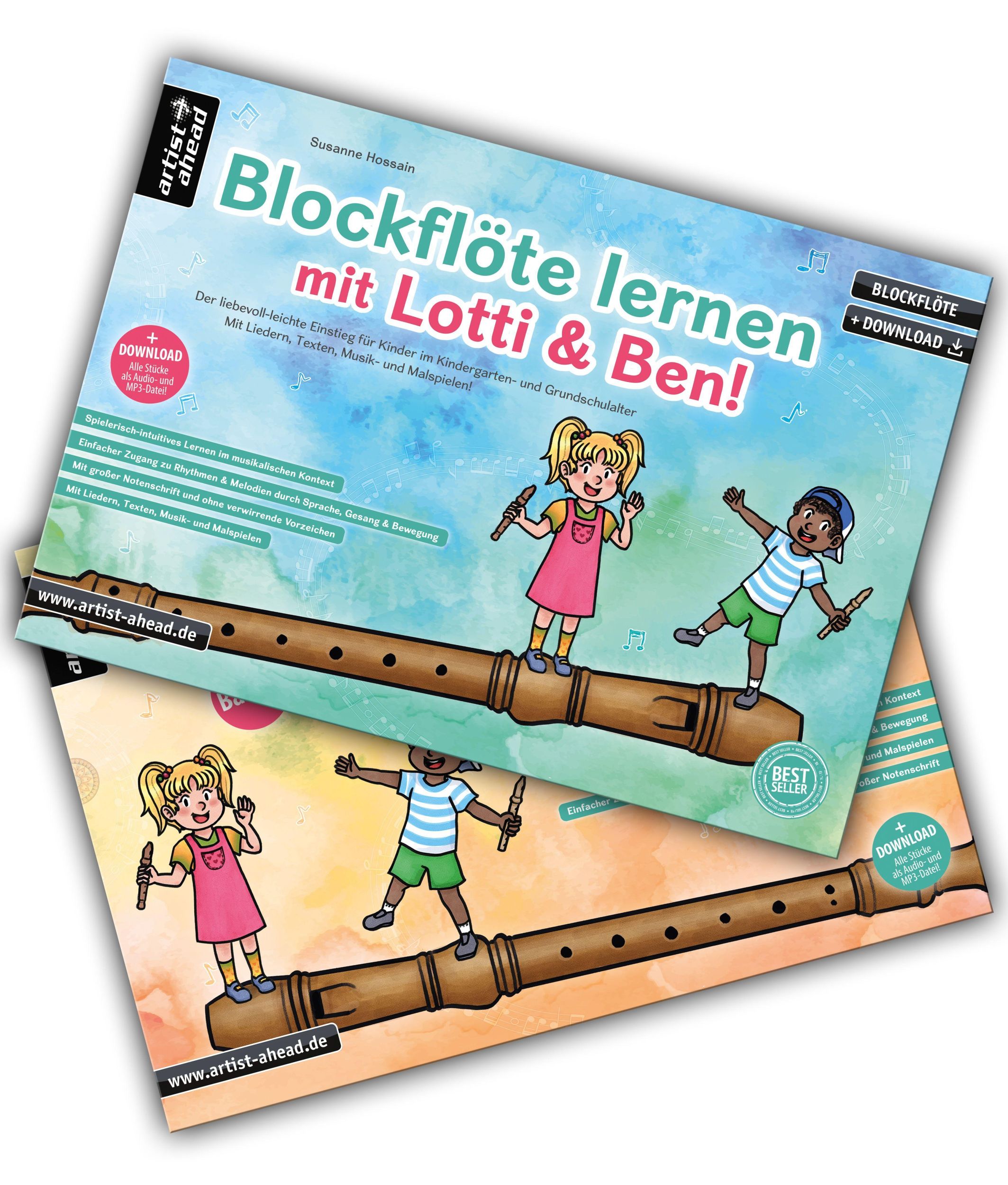 Cover: 9783866422087 | Blockflöte lernen mit Lotti &amp; Ben - Band 1 + 2 im Set! | Hossain