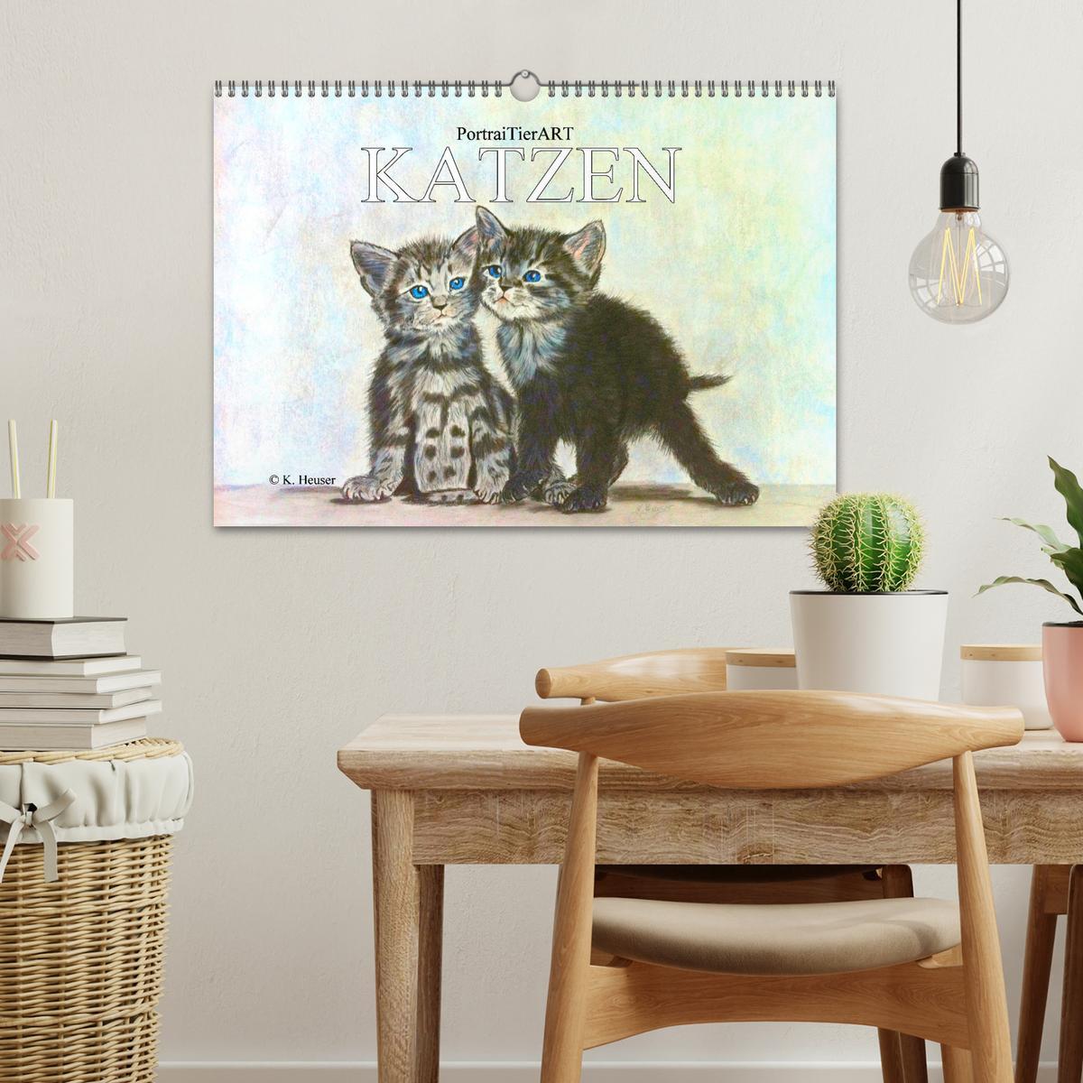 Bild: 9783435097487 | KATZEN PortraiTierART (Wandkalender 2025 DIN A3 quer), CALVENDO...