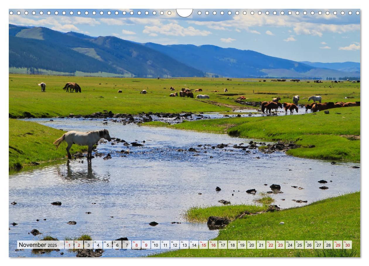 Bild: 9783435286553 | Mongolei Endlose Weite (Wandkalender 2025 DIN A3 quer), CALVENDO...