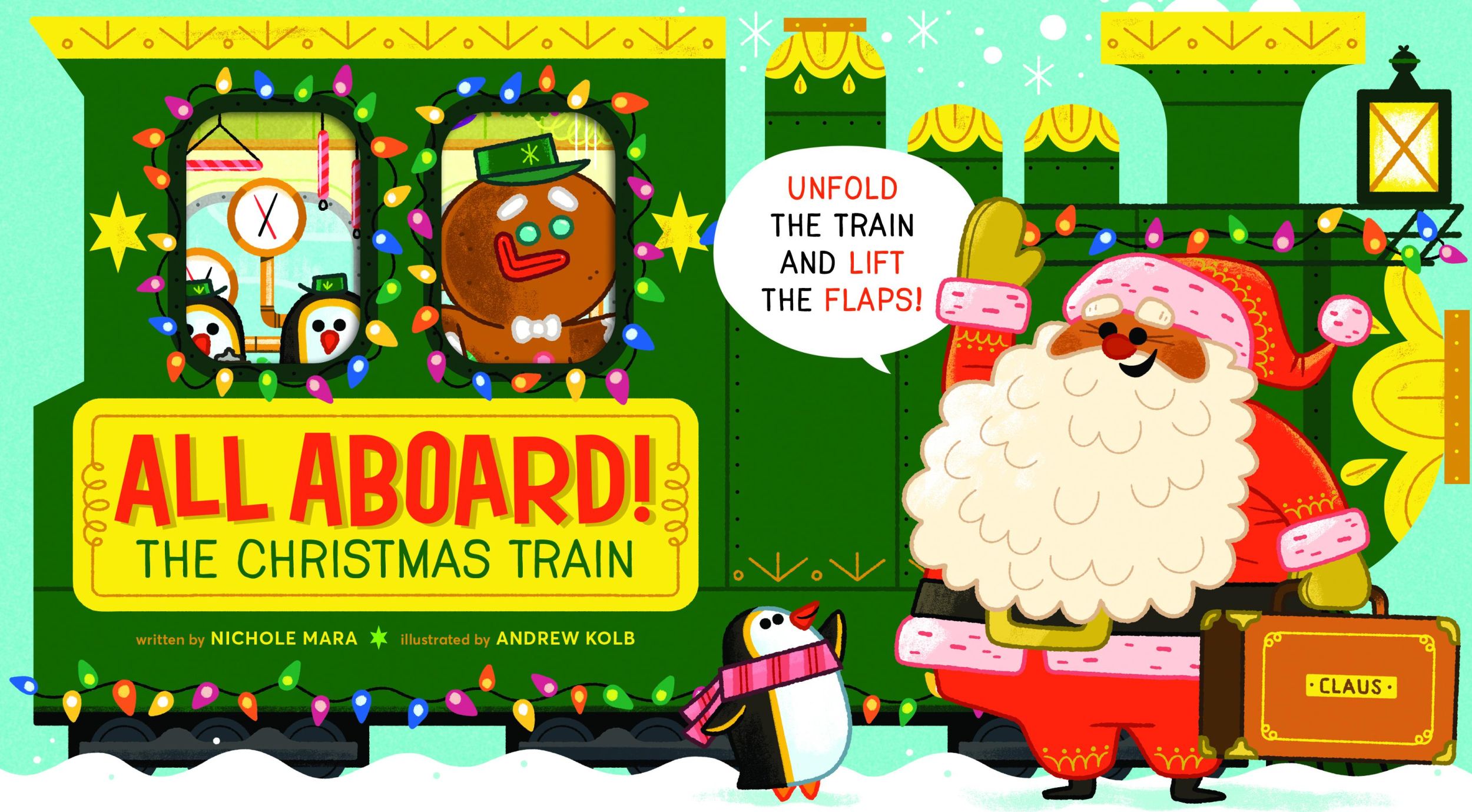 Cover: 9781419732959 | All Aboard! The Christmas Train (An Abrams Extend-a-book) | Mara