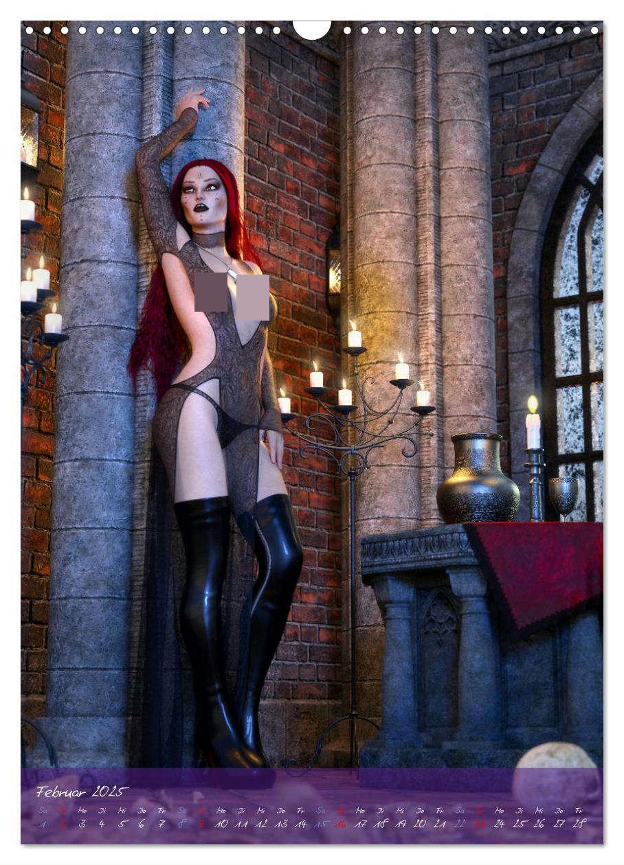 Bild: 9783435908936 | Sexy Goth Girls - Gothic Pin Ups (Wandkalender 2025 DIN A3 hoch),...