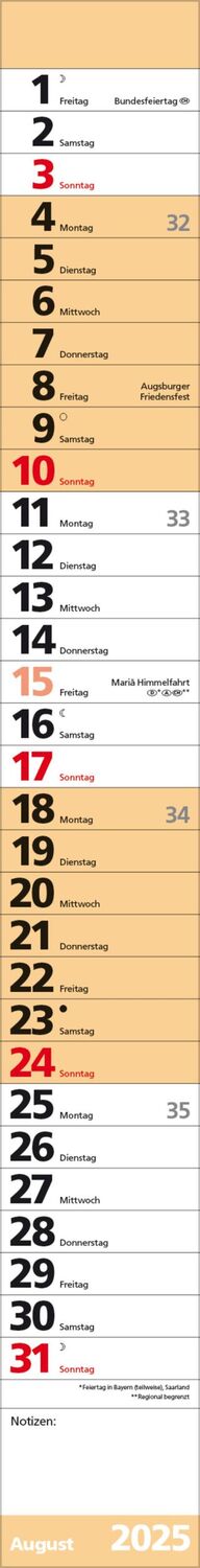 Bild: 9783731879565 | Streifenplaner Colour 2025 | Verlag Korsch | Kalender | Spiralbindung