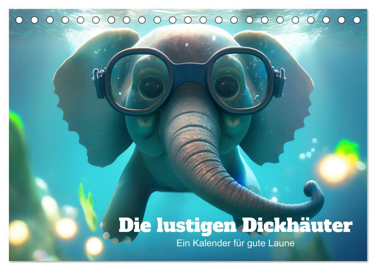 Cover: 9783383907098 | Die lustigen Dickhäuter. Ein Kalender für gute Laune (Tischkalender...