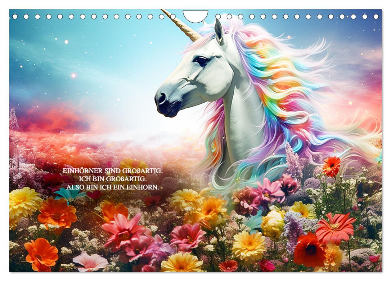 Bild: 9783383845666 | Einhorn und coole Sprüche (Wandkalender 2025 DIN A4 quer), CALVENDO...