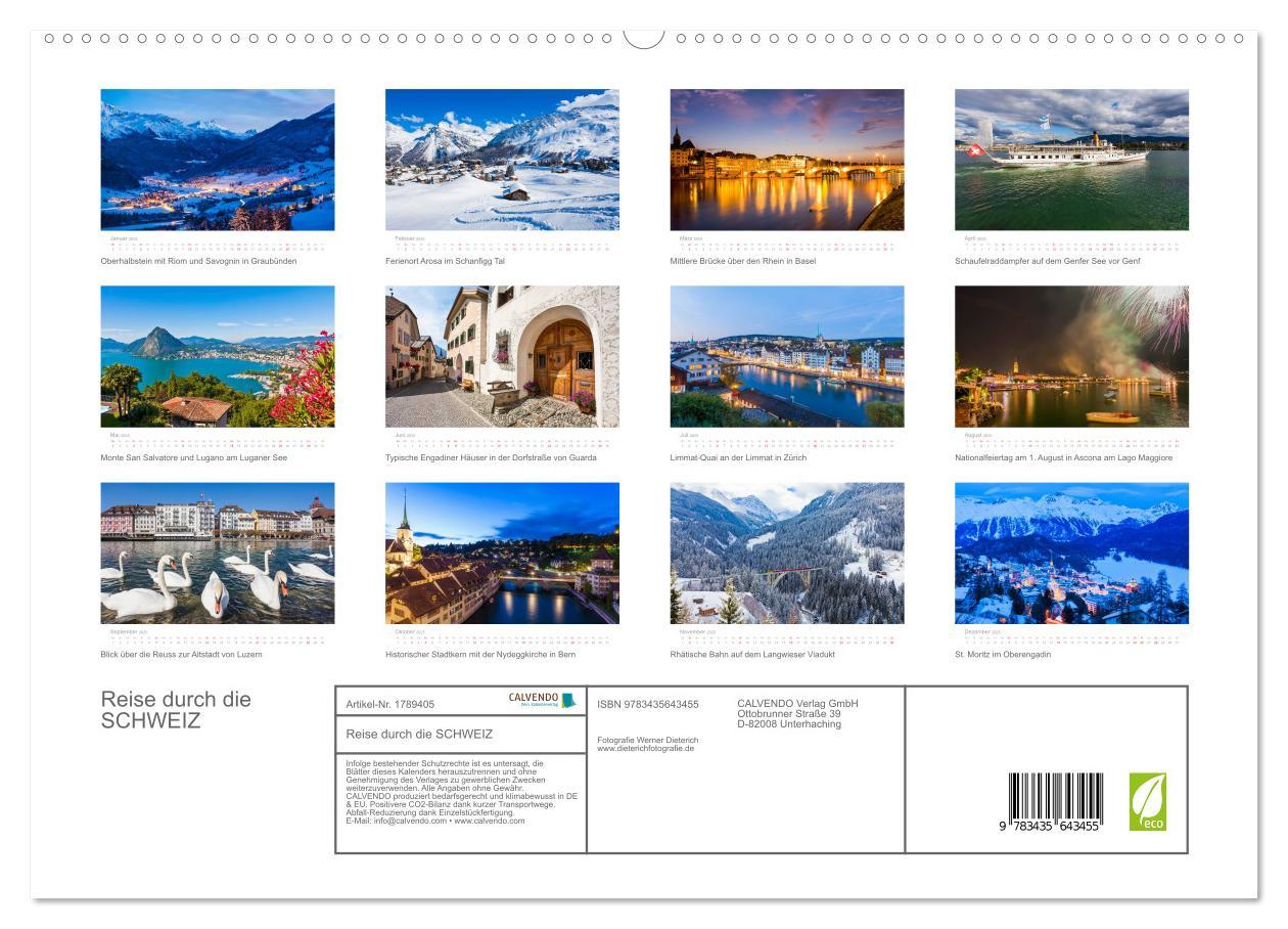 Bild: 9783435643455 | Reise durch die SCHWEIZ (hochwertiger Premium Wandkalender 2025 DIN...