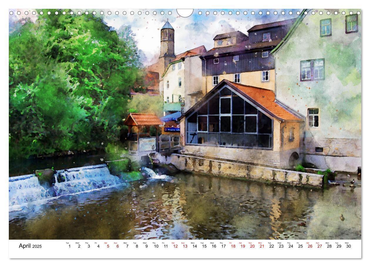 Bild: 9781325935758 | Erfurt - City views in watercolors (Wall Calendar 2025 DIN A3...