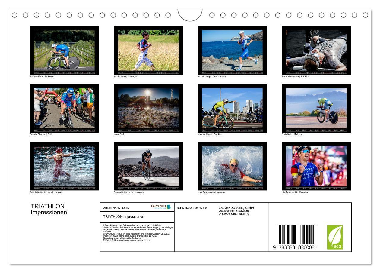 Bild: 9783383836008 | TRIATHLON Impressionen (Wandkalender 2025 DIN A4 quer), CALVENDO...