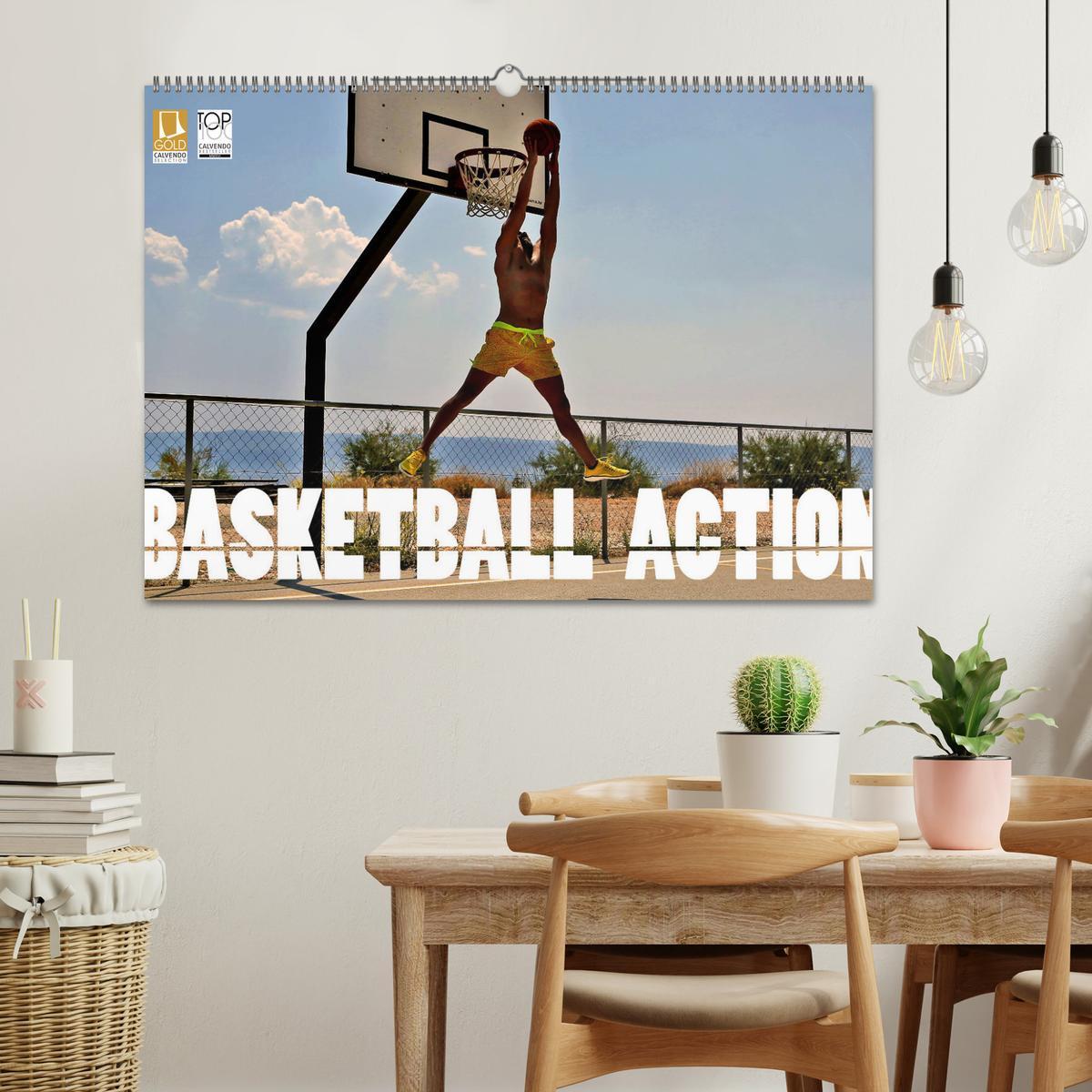 Bild: 9783435400133 | Basketball Action (Wandkalender 2025 DIN A2 quer), CALVENDO...