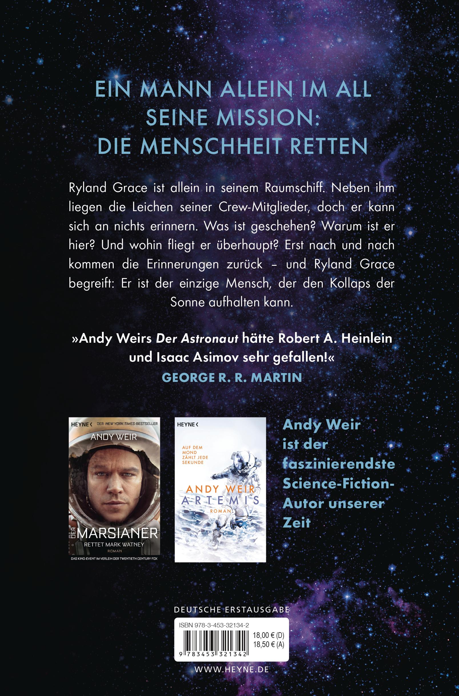 Bild: 9783453321342 | Der Astronaut | Roman | Andy Weir | Taschenbuch | 560 S. | Deutsch