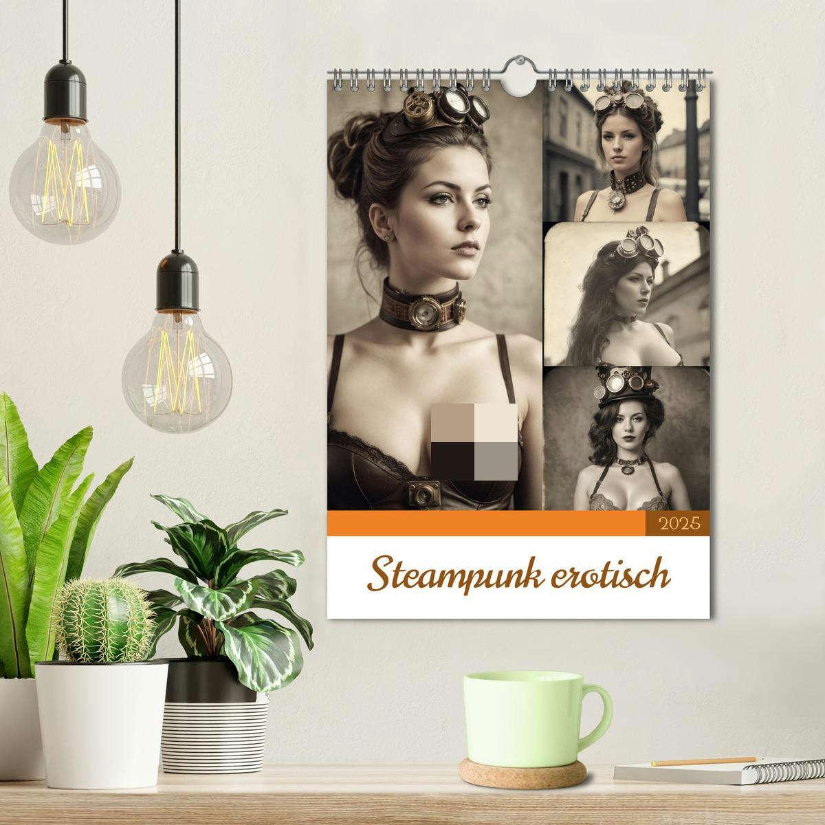 Bild: 9783383800597 | Steampunk erotisch (Wandkalender 2025 DIN A4 hoch), CALVENDO...