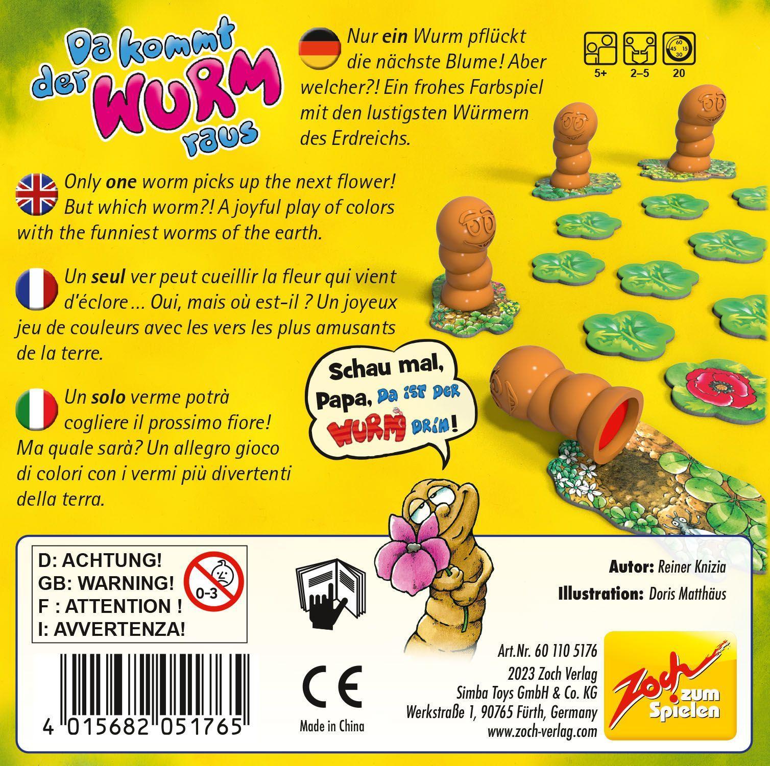 Bild: 4015682051765 | Da kommt der Wurm raus | Spiel | 601105176 | Deutsch | 2023 | Zoch