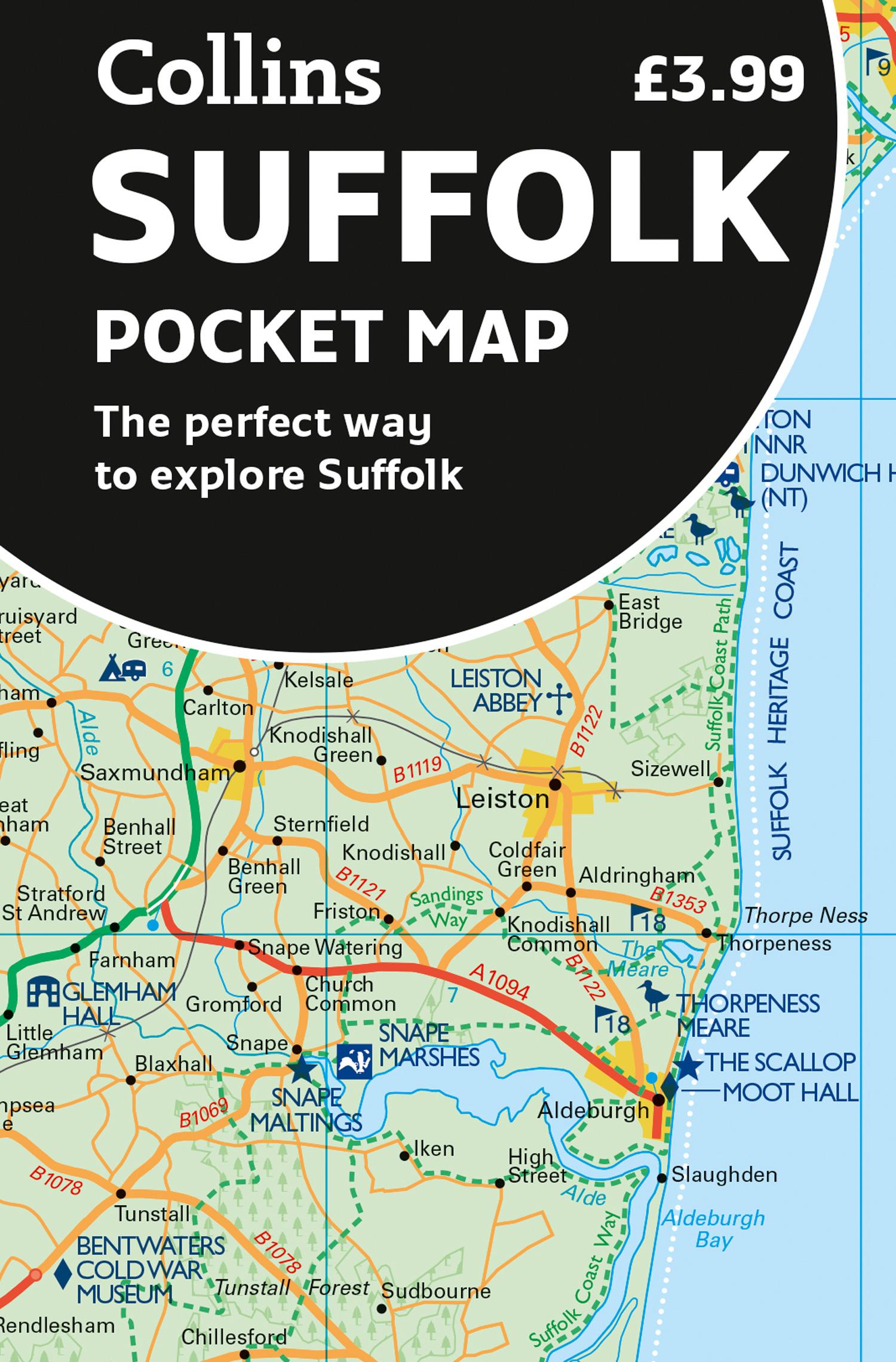 Cover: 9780008580018 | Suffolk Pocket Map | The Perfect Way to Explore the Suffolk | Maps