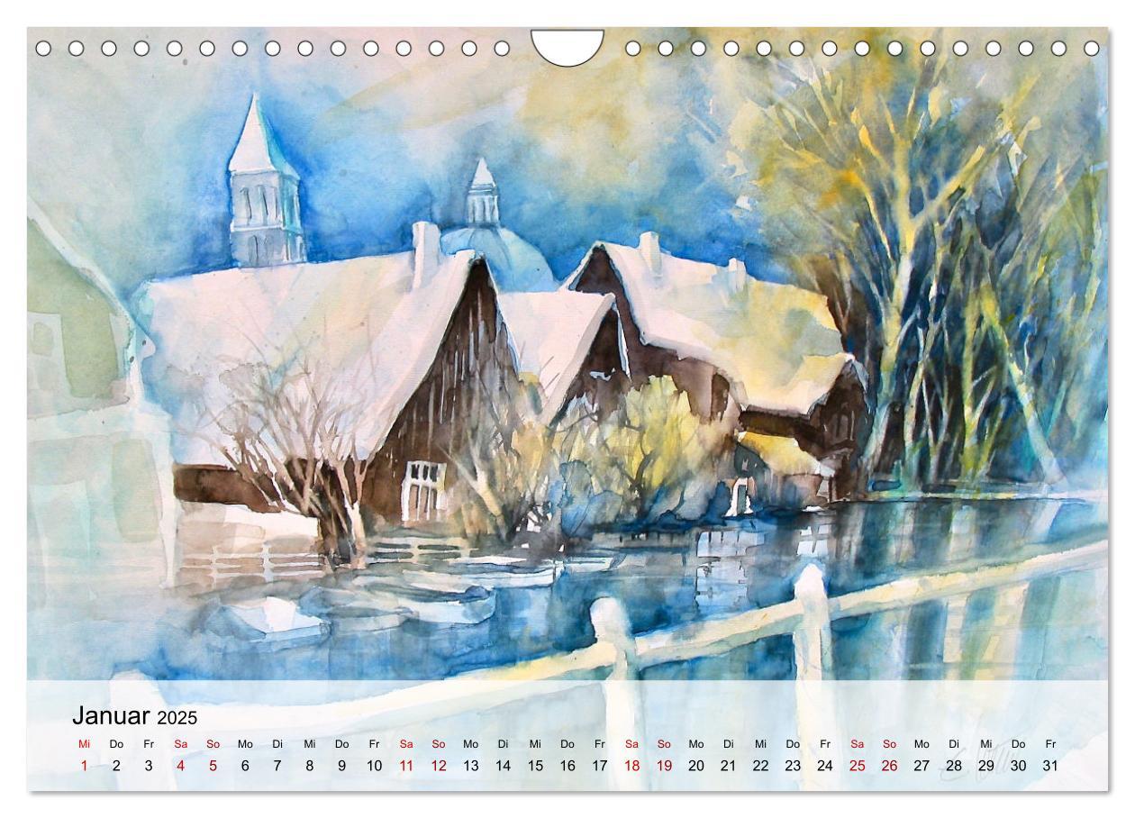 Bild: 9783383836084 | Aquarell auf Reisen - mit Eckard Funck (Wandkalender 2025 DIN A4...