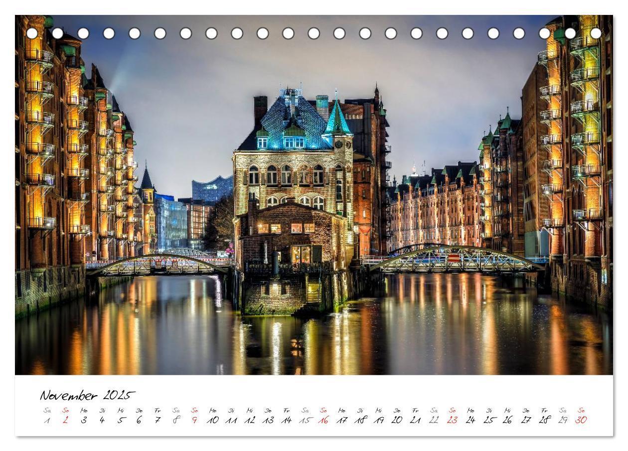 Bild: 9783435583218 | Mit Hamburg durchs Jahr 2025 (Tischkalender 2025 DIN A5 quer),...