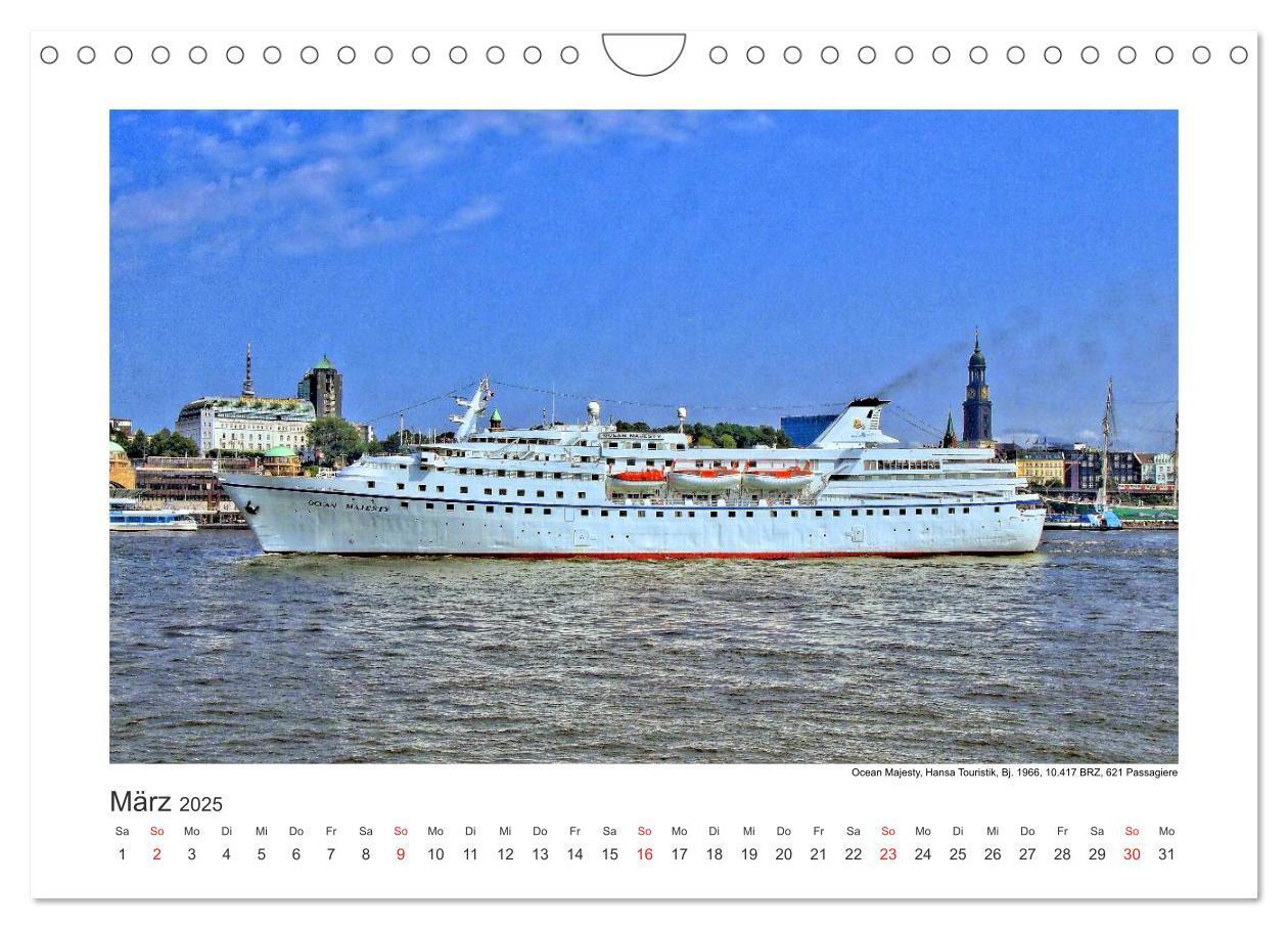 Bild: 9783435594238 | Kreuzfahrtschiffe Kurs Hamburg 2025 (Wandkalender 2025 DIN A4...