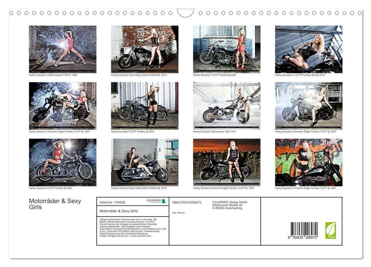 Bild: 9783435206070 | Motorräder &amp; Sexy Girls (Wandkalender 2025 DIN A3 quer), CALVENDO...