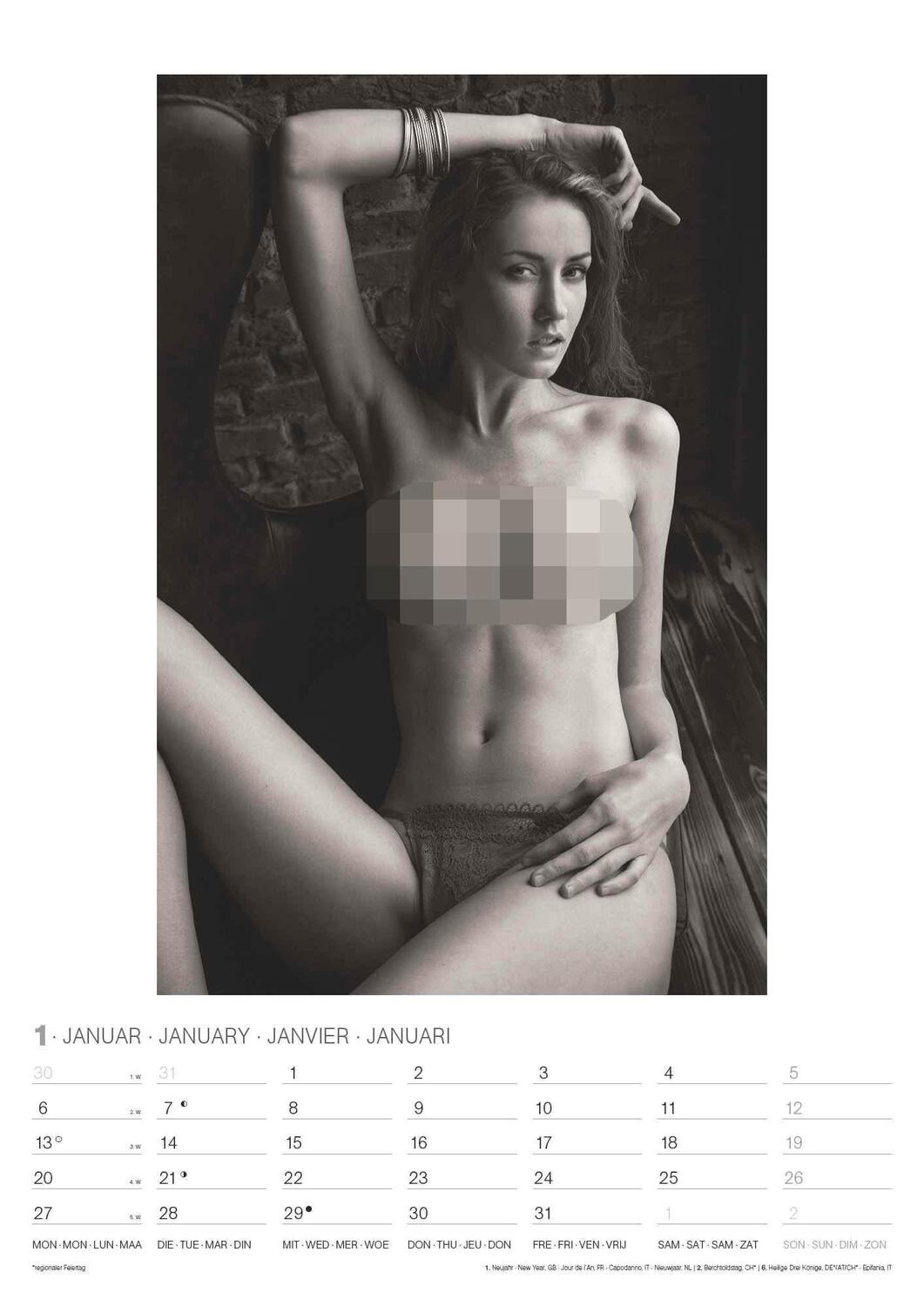 Bild: 4002725994318 | Naked 2025 - Wand-Kalender - 29,7x42 - Erotik-Kalender - Frauen -...