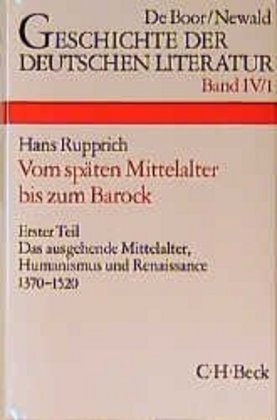 Cover: 9783406378980 | Geschichte der deutschen Literatur Bd. 4/1: Das ausgehende...