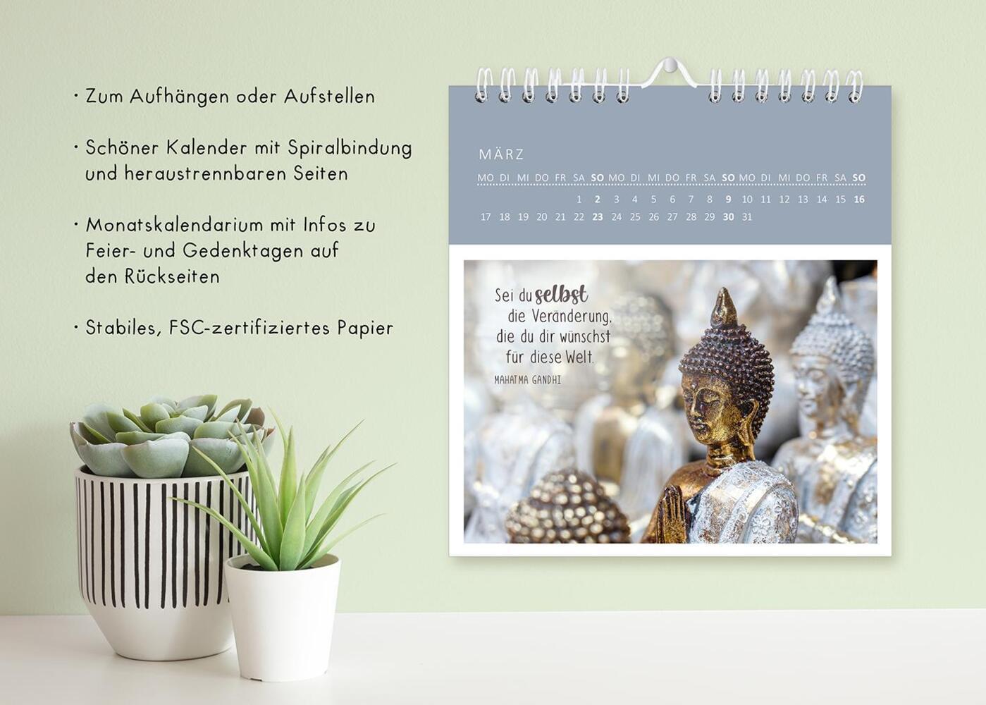 Bild: 4014489133681 | Wandkalender Achtsamkeit für dich 2025 | Kalender | 26 S. | Deutsch