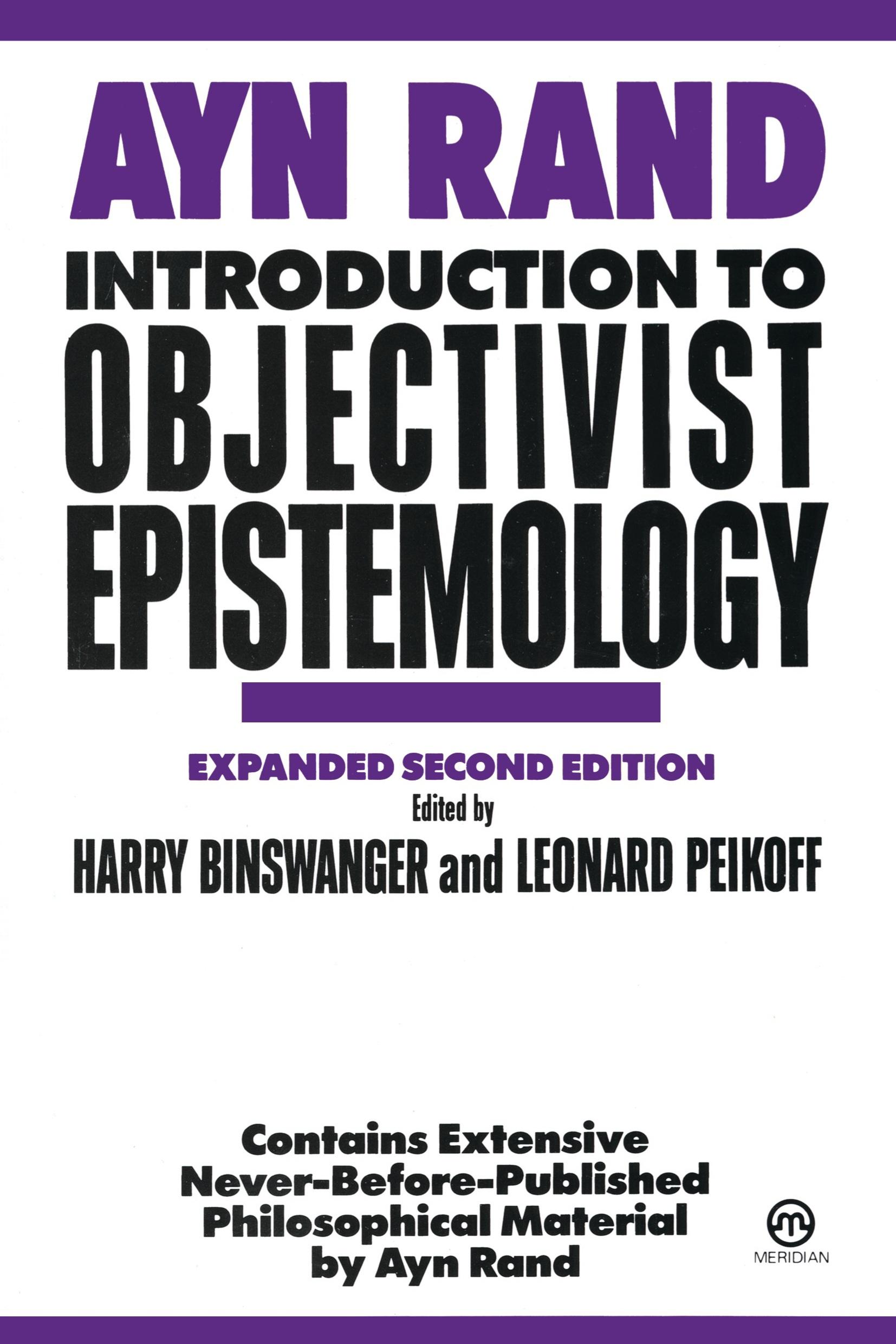 Cover: 9780452010307 | Introduction to Objectivist Epistemology | Expanded Second Edition