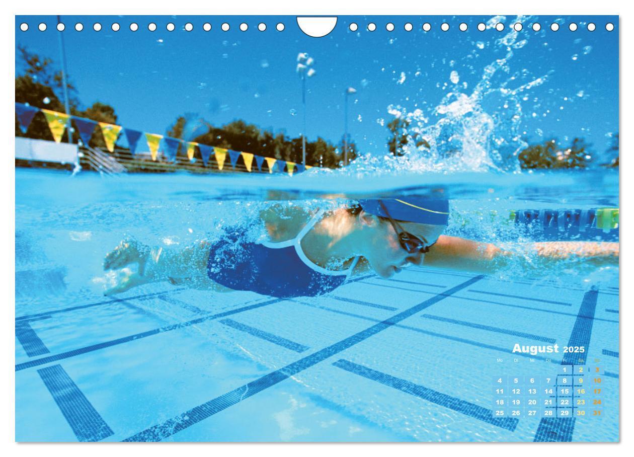 Bild: 9783383855160 | Schwimmen: Sport auf blauen Bahnen (Wandkalender 2025 DIN A4 quer),...