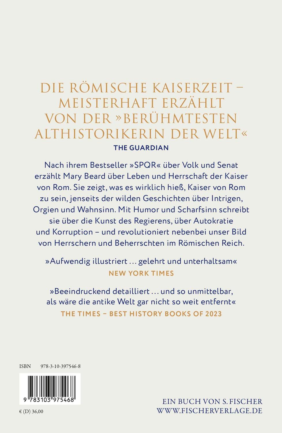 Rückseite: 9783103975468 | Die Kaiser von Rom | Herrscher über Volk und Reich | Mary Beard | Buch