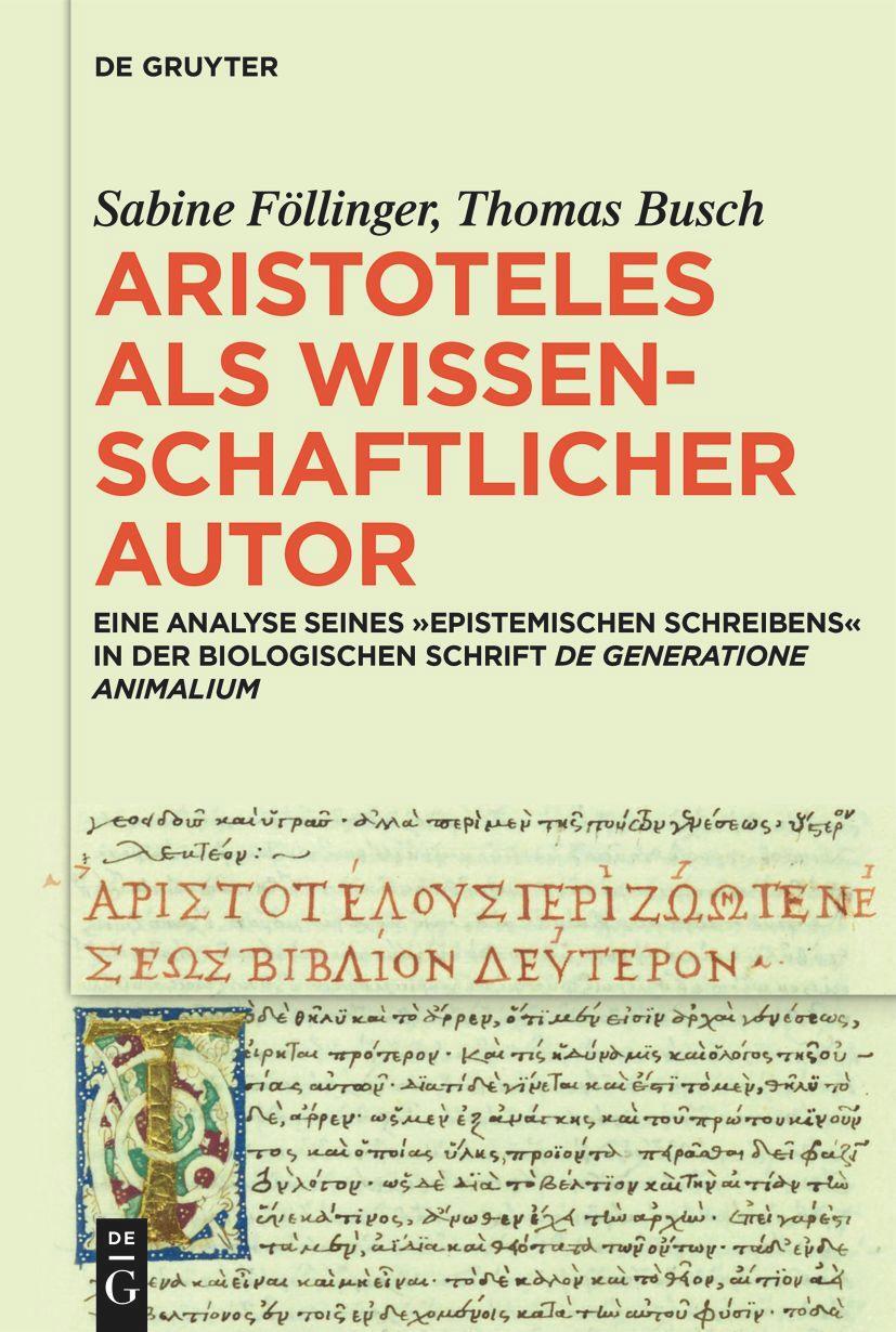 Cover: 9783110774054 | Aristoteles als wissenschaftlicher Autor | Thomas Busch (u. a.) | Buch