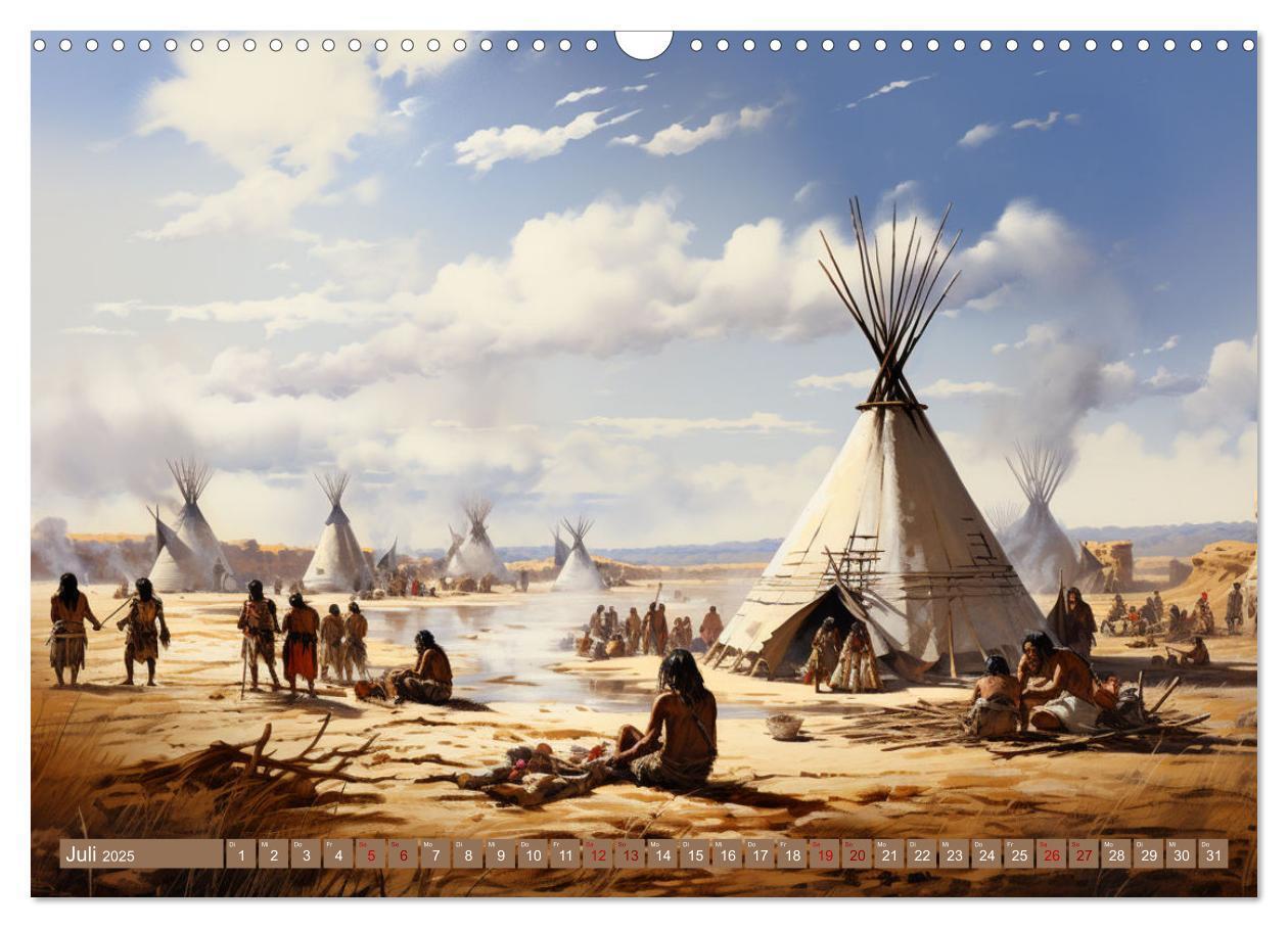 Bild: 9783383830785 | Indianische Impressionen (Wandkalender 2025 DIN A3 quer), CALVENDO...