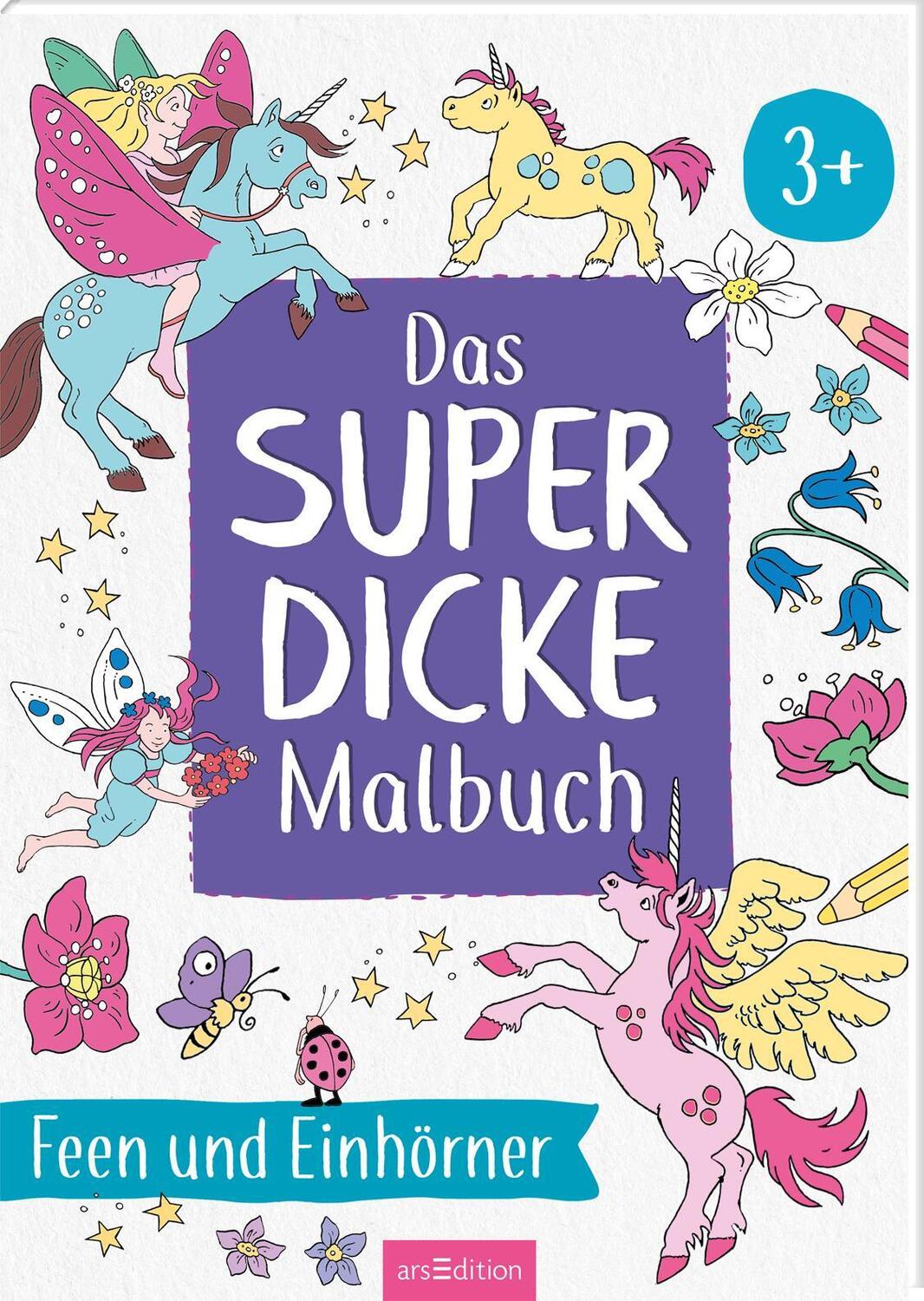 Cover: 9783845860992 | Das superdicke Malbuch - Feen und Einhörner | ab 3 Jahren | Buch